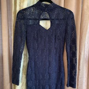 Blue Lace Cocktail Dress